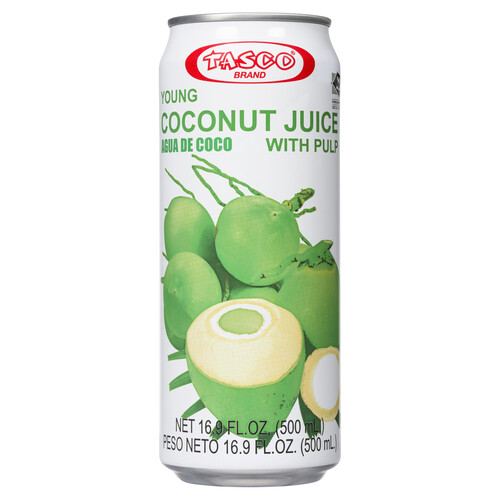 Tasco Juice With Pulp Young Coconut 500 ml (can)