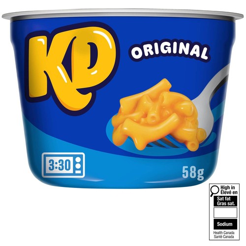 Kraft Dinner Original Macaroni & Cheese Snack Cups 58 g