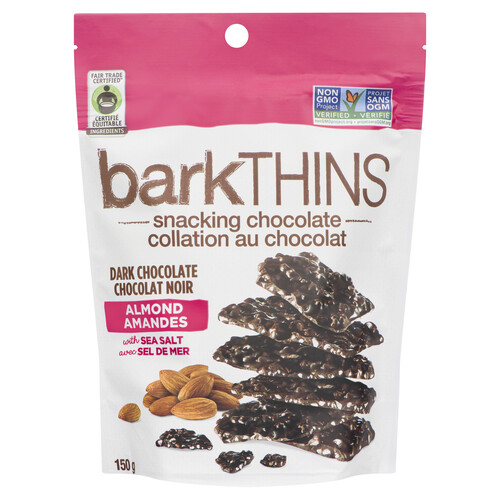 BarkThins Dark Chocolate Almond Sea Salt 150 g
