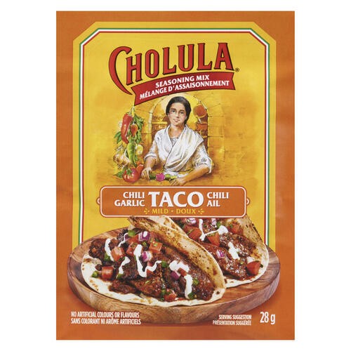 Cholula Seasoning Mix Taco Chili Garlic Mild 28 g