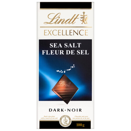 Lindt Excellence Dark Chocolate Bar Sea Salt 100 g