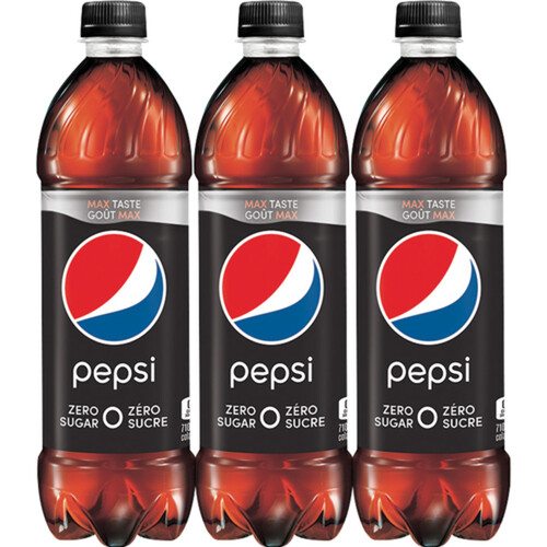 Pepsi Zero Sugar Soft Drink 6 x 710 ml (bottles)