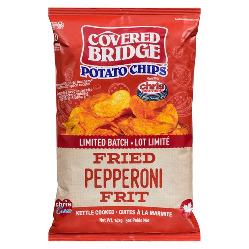 Covered Bridge Potato Chips Chris Brothers Fried Pepperoni 142 g