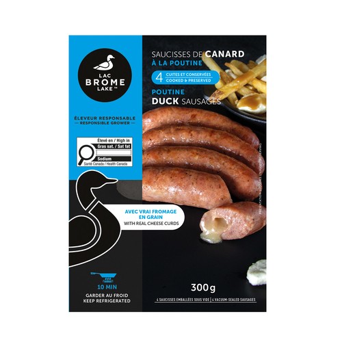 Canards du Lac Brome Duck Sausages Poutine Flavoured 300 g