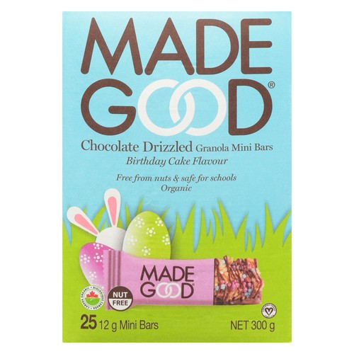 MadeGood Granola Bar Minis Easter Chocolate Drizzled Birthday Cake 300 g