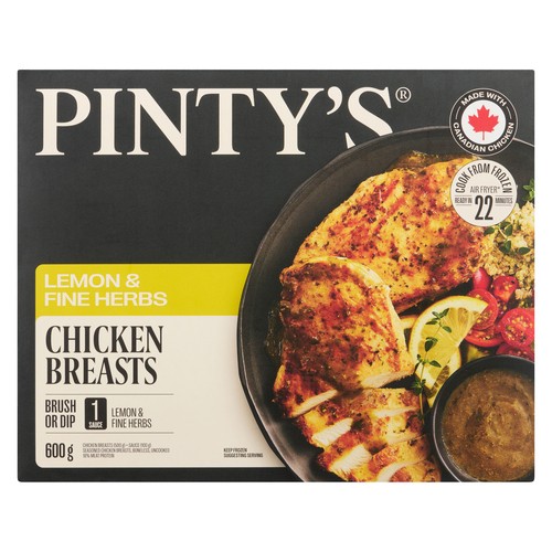 Pinty's Frozen Chicken Breast Boneless Lemon & Fine Herbs 600 g