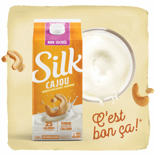 Silk Creamy Cashew Beverage Unsweetened Original 1.89 L