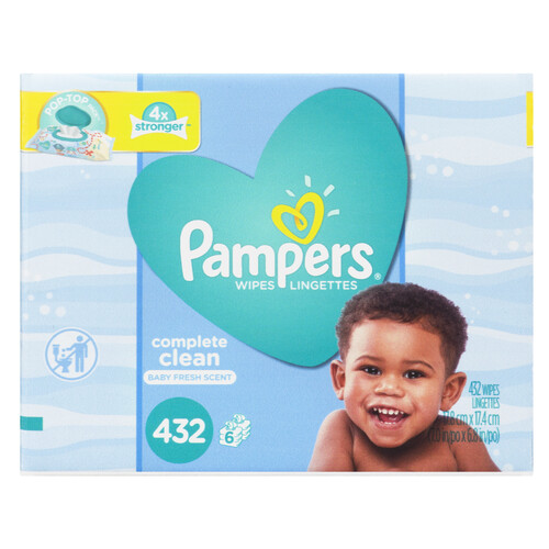 Pampers Baby Wipes Complete Clean Scented 432 Count