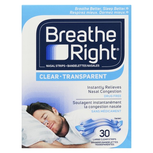 Breathe Right Clear Large Nasal Strips 30 EA