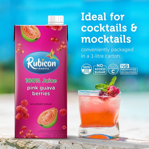 Rubicon Exotic 100% Juice Pink Guava Berries 1 L