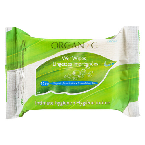 Organyc Wipes Feminine Hygiene 20 EA