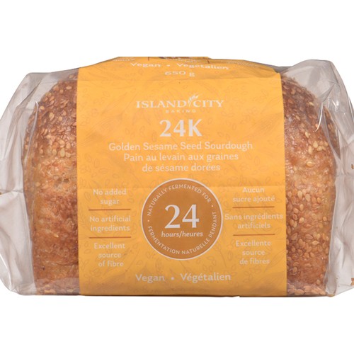 Island City Baking Vegan Bread 24k Golden Sesame Seed 650 g