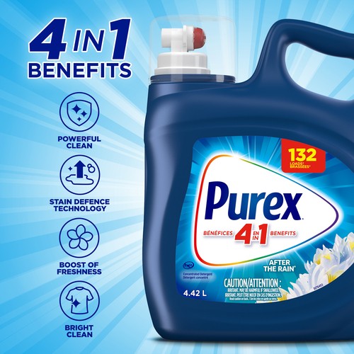 Purex 4 in 1 Concentrated Detergent After the Rain 132 Loads 4.42 L