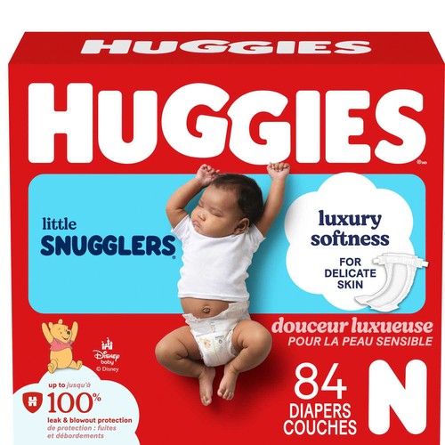 Huggies Diapers Little Snugglers New Born 84 Count