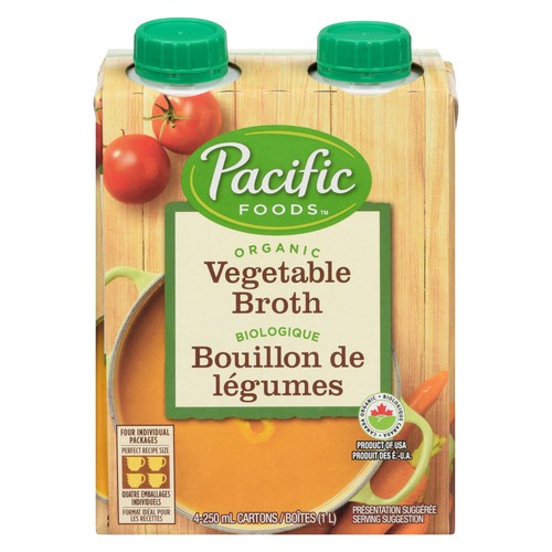 Pacific Foods Organic Broth Vegetable 4 x 250 ml