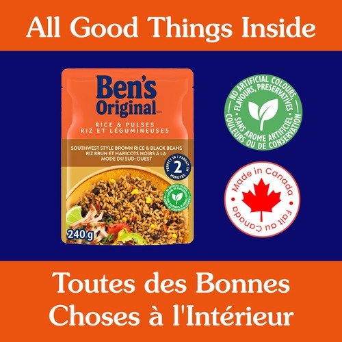 Ben’s Original Rice & Pulses Southwest Brown Rice & Black Beans 240 g