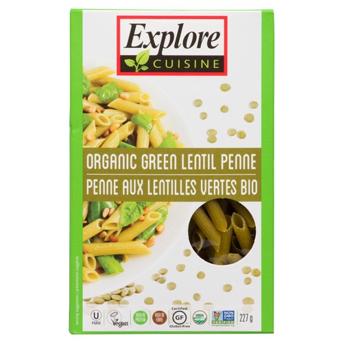 Explore Cuisine Organic Penne Green Lentil 227 g