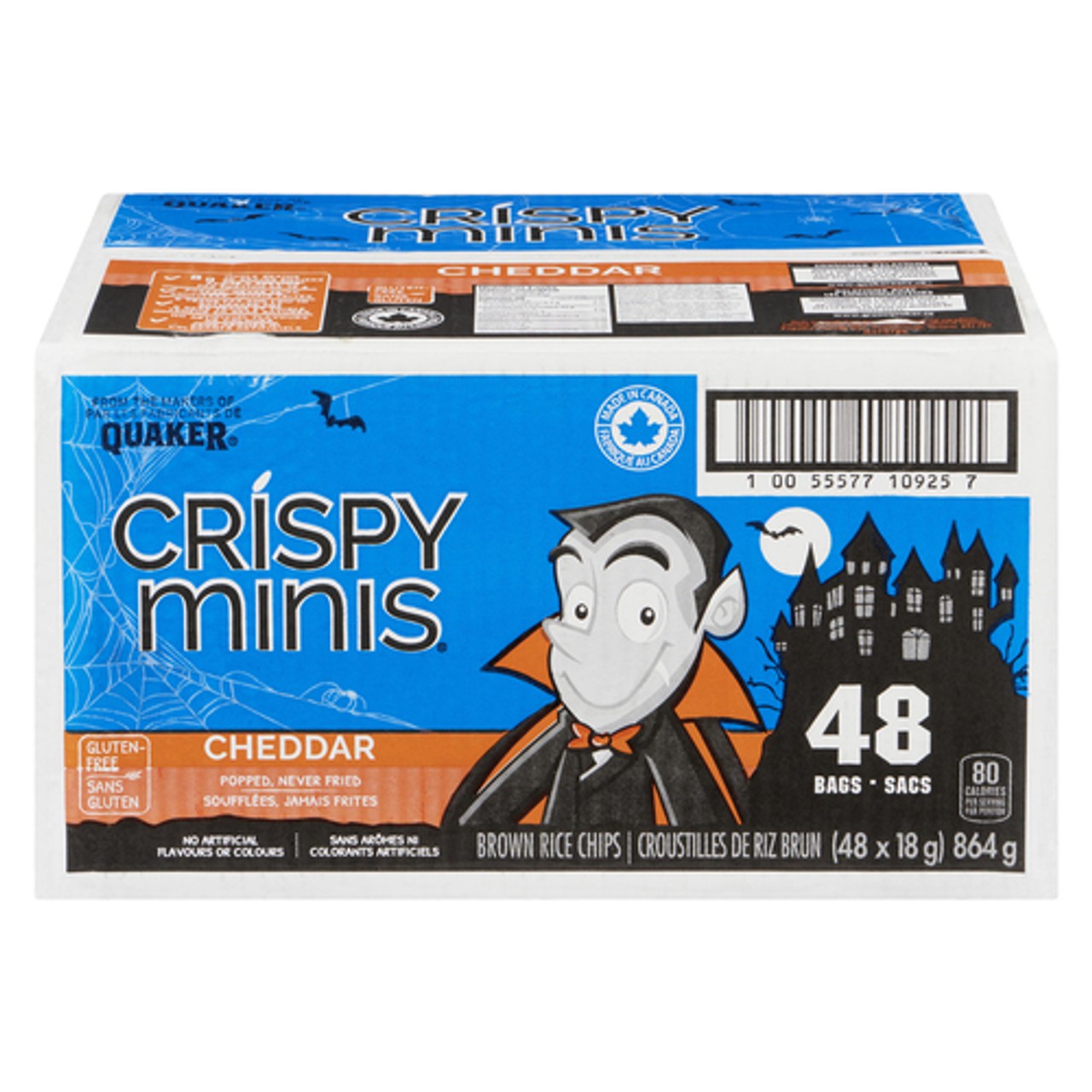 Quaker Multipack Quaker Gluten-Free Halloween Crispy Minis Cheddar Multi Pack 864 g ...