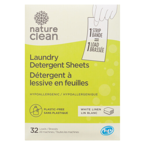 Nature Clean Laundry Detergent Sheets White Linen 32 Count