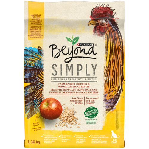 Beyond Simply Farm-Raised Chicken & Whole Oat Meal Recipe Dry Cat Food 1.36 kg