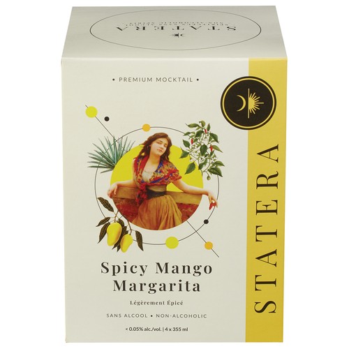 Statera Non Alcoholic Spirits Spicy Mango Margarita 4 x 355 ml (cans)