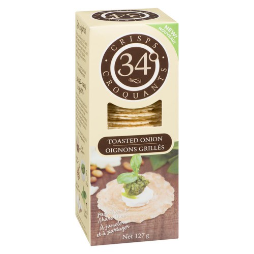 34 Degrees Crispbreads Toasted Onion 127 g