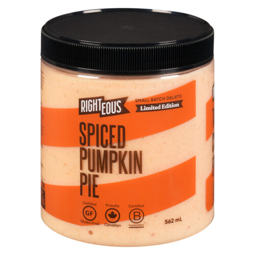 Righteous Gluten - Free Gelato Spiced Pumpkin Pie 562 ml