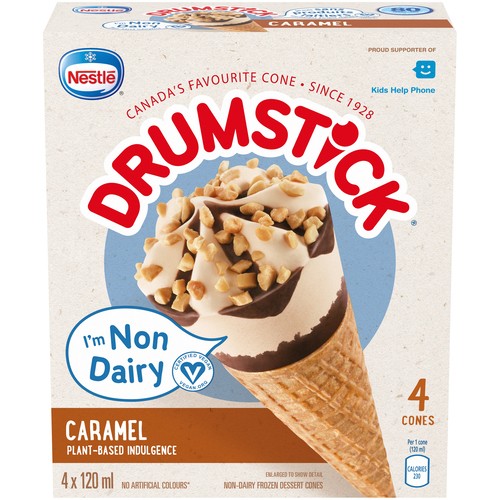 Nestlé Dairy-Free Frozen Dessert Drumstick Caramel 4 x 120 ml