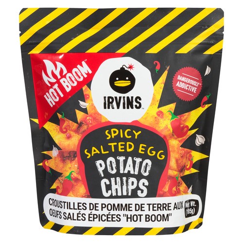 Irvins Potato Chips Hot Boom Spicy Salted Egg 105 g