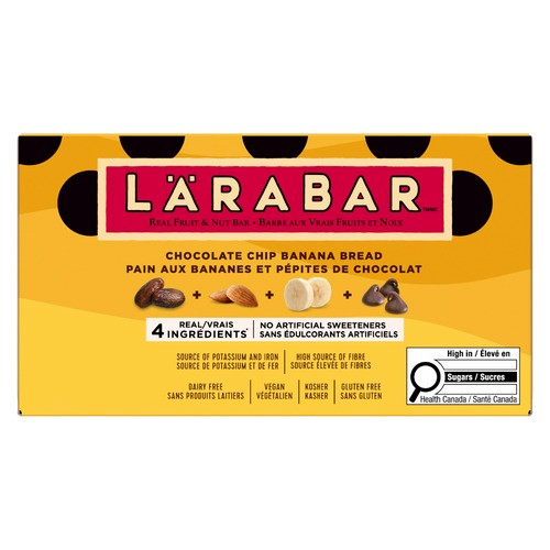 Lärabar Energy Bars Chocolate Chip Banana Bread 16 x 45 g