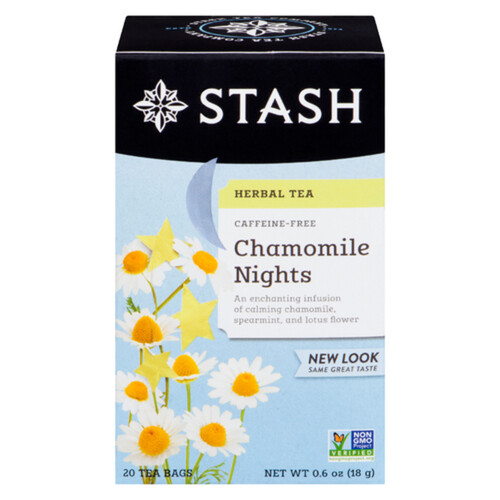 Stash Caffeine-Free Herbal Tea Chamomile Nights 20 Tea Bags