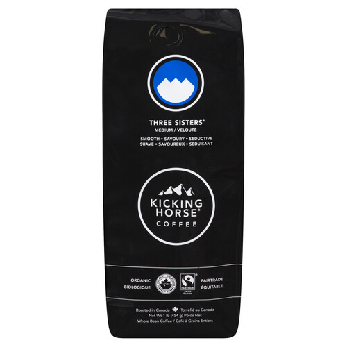 Kicking Horse Organic Whole Bean Coffee Three Sisters 454 g