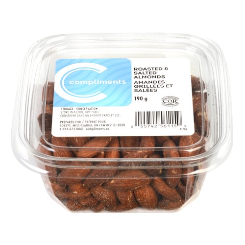 Compliments Roasted & Salted Almonds 190 g