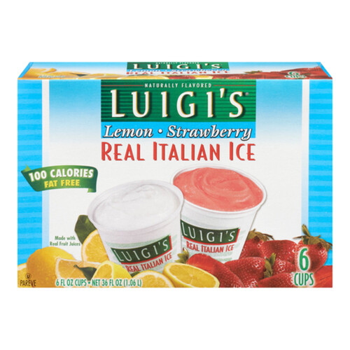 Luigi's Real Italian Ice Value Pack 6 x 176 ml