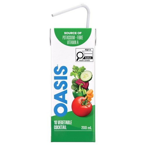 Oasis Juice 10 vegetable cocktail 8 x 200 ml