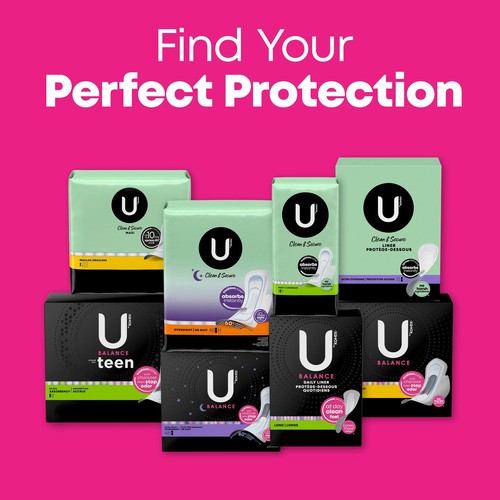 U by Kotex Balance Ultra Thin Pads Overnight With Wings 13 Count