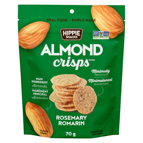 Hippie Snacks Almond Crisps Snacks Rosemary 70 g