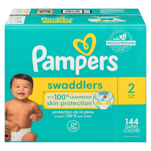 Pampers Swaddlers Diapers Size 2 144 Count