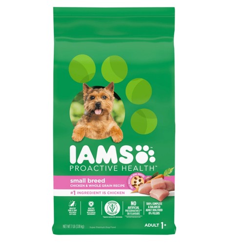 IAMS Dry Dog Food Small Breed Adult Chicken & Whole Grains 3.18 kg