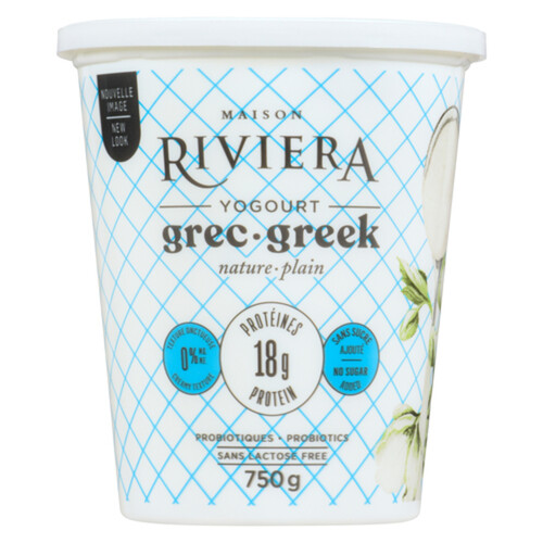 Riviera 0% Greek Yogurt Plain  750 g