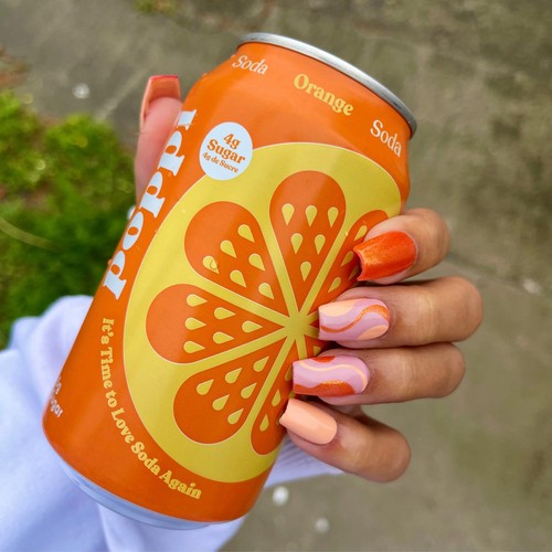 Poppi Soda Orange 4 x 355 ml (cans)