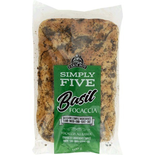 Farm Boy Simply Five Focaccia Basil 600 g
