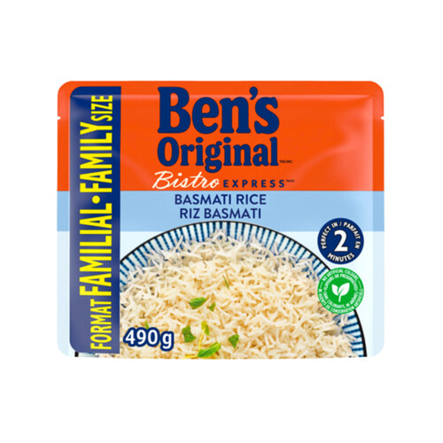 Ben's Original Bistro Express Side Dish Basmati Rice Family Size 490 g
