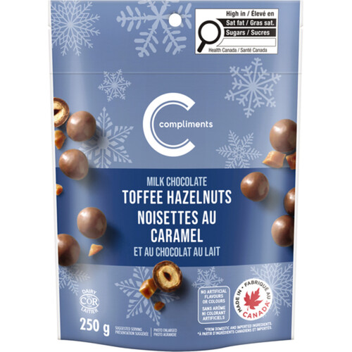 Compliments Milk Chocolate Toffee Hazelnuts 250 g