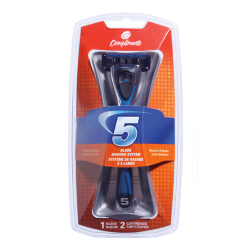 Compliments Men's Razor Five Blade System 1 Pack