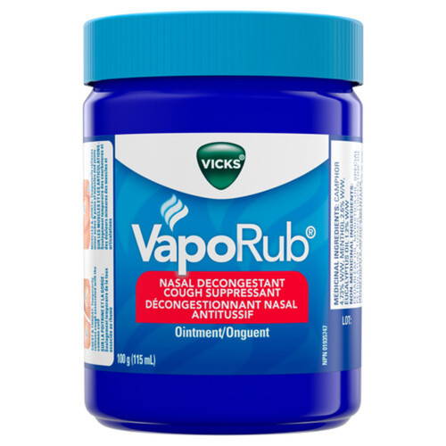 Vicks Vaporub Nasal Decongestant & Cough Suppressant Jar Regular Ointment 115 ml