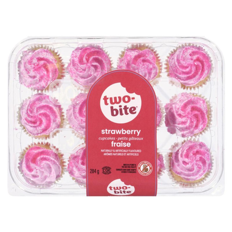 Two Bite Mini Cupcakes Strawberry 284 g - Voilà Online Groceries & Offers