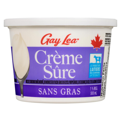 Gay Lea Fat-Free 1% Sour Cream 500 ml