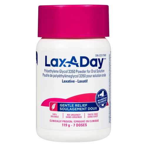 Lax A Day Laxative 3350 Polyethylene Glycol Powder 119 g
