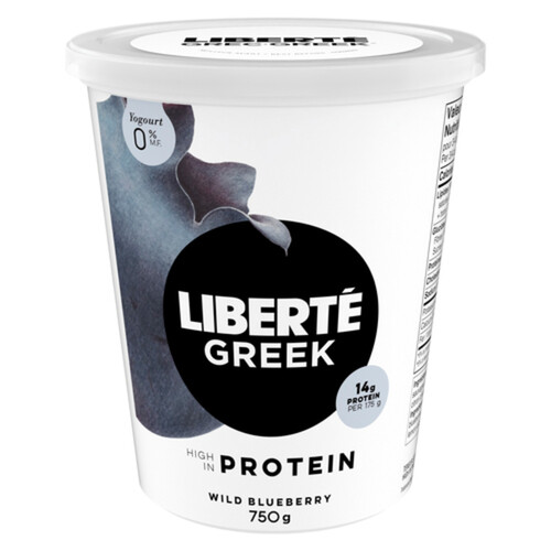 Liberté Greek Yogurt 0% Wild Blueberry 750 g